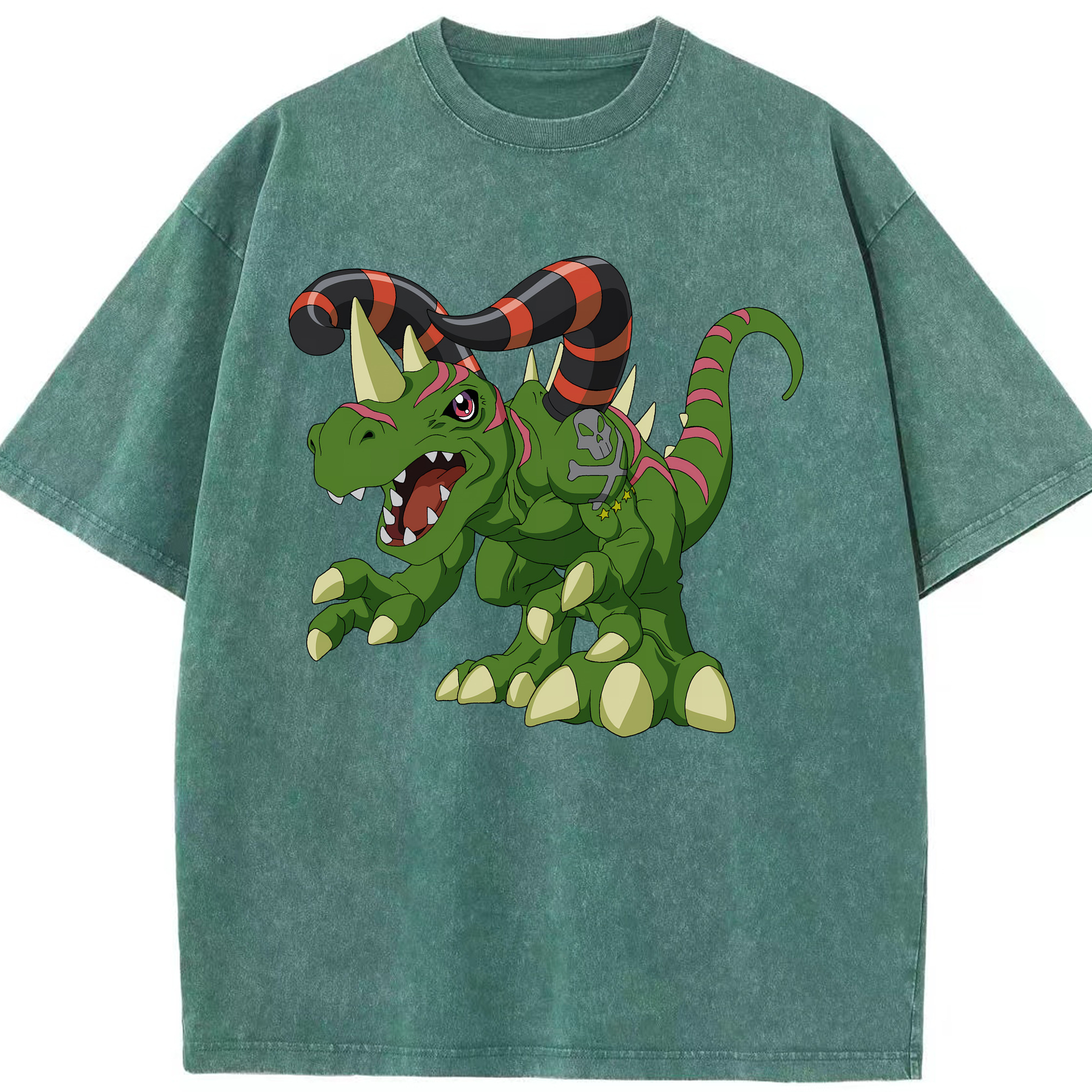 （画像用） Digimon デジタルモンスター/デジモン 綿100% ヴィンテージ風 半袖Tシャツ（フロントプリント）